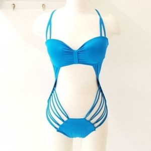 Vestidos Bare-lt There Strappy Turquoise Monokini Swimsuit Sz S